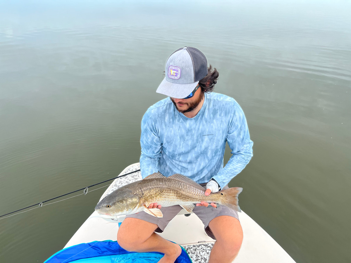 Weird-looking bonefish… PhD student Nicholas Castillo and Bonefish researcher spends the day chasing reds